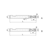Solid carbide milling Ball nose cutter long shank High-performance machining EPM-2BL-W - Makotools Industrial Supply Tools for Metal Cutting